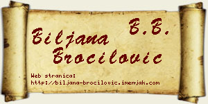 Biljana Broćilović vizit kartica